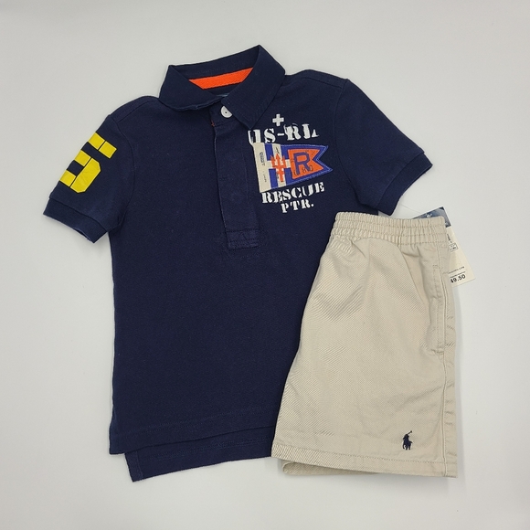 Polo Ralph Lauren Other - Polo Ralph Lauren toddler boy polo shirt and shorts size 3T
